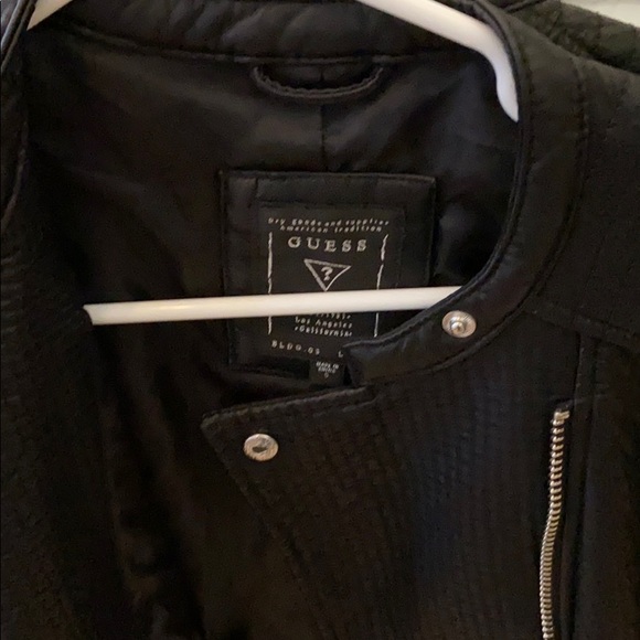 black guess leather jacket - Picture 2 of 2